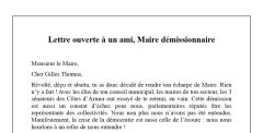 Lettre ouverte à mon ami Gilles Thomas, maire démissionnaire de Plussulien